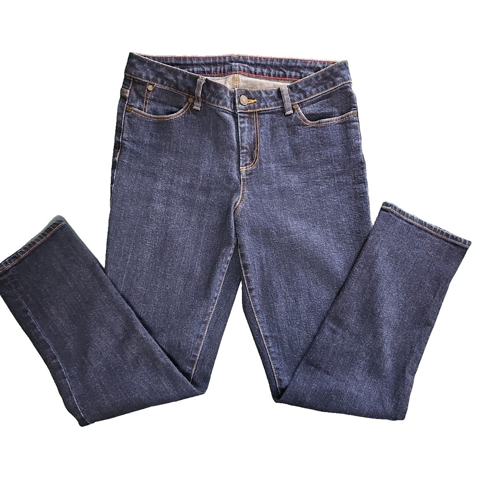 Talbots Flawless Five Pocket Jeans Women's Size 8 Dark Wash Straight Leg Denim